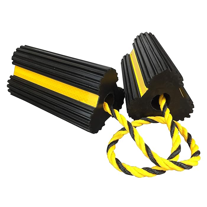 Buy Rubber RV Leveling Blocks Dual Wheel Chocks Front and Back, Heavy