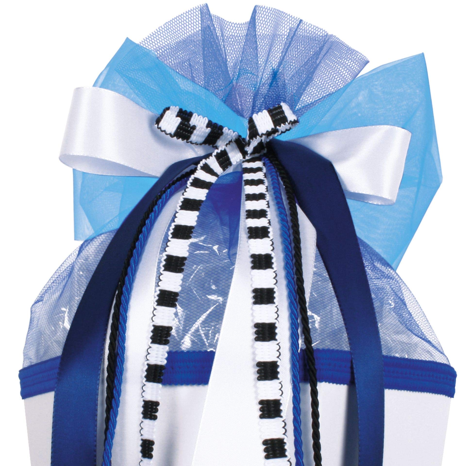 ROTH Bows Bow Traditional German School-Starting Bow Decoration Colourful Beads Cord Schleife: Speed, Blue, Large - Image 2