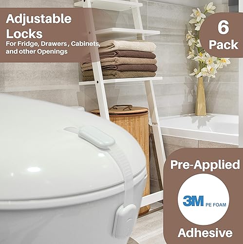 Miniatura 2 de Paquete completo a prueba de bebés  12 gabinetes de seguridad para niños, cerraduras de cajones, pestillos, protectores de esquinas y cubiertas de