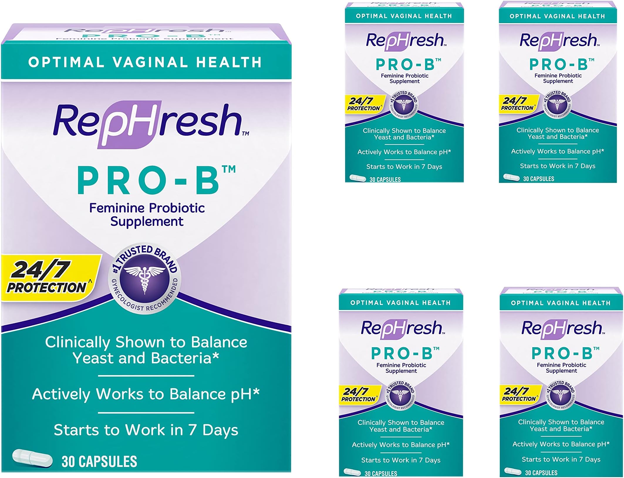 Pro-B Probiotic Feminine Supplement - 5 Pack