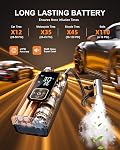 180PSI Tire Inflator Portable Air Compressor, 6X Faster Air Pump for Car Tires with Digital Pressure Gauge, 12V DC Adapter, LED Light, Portable Tire Inflator for Car, Motorcycle, Bike, Balls