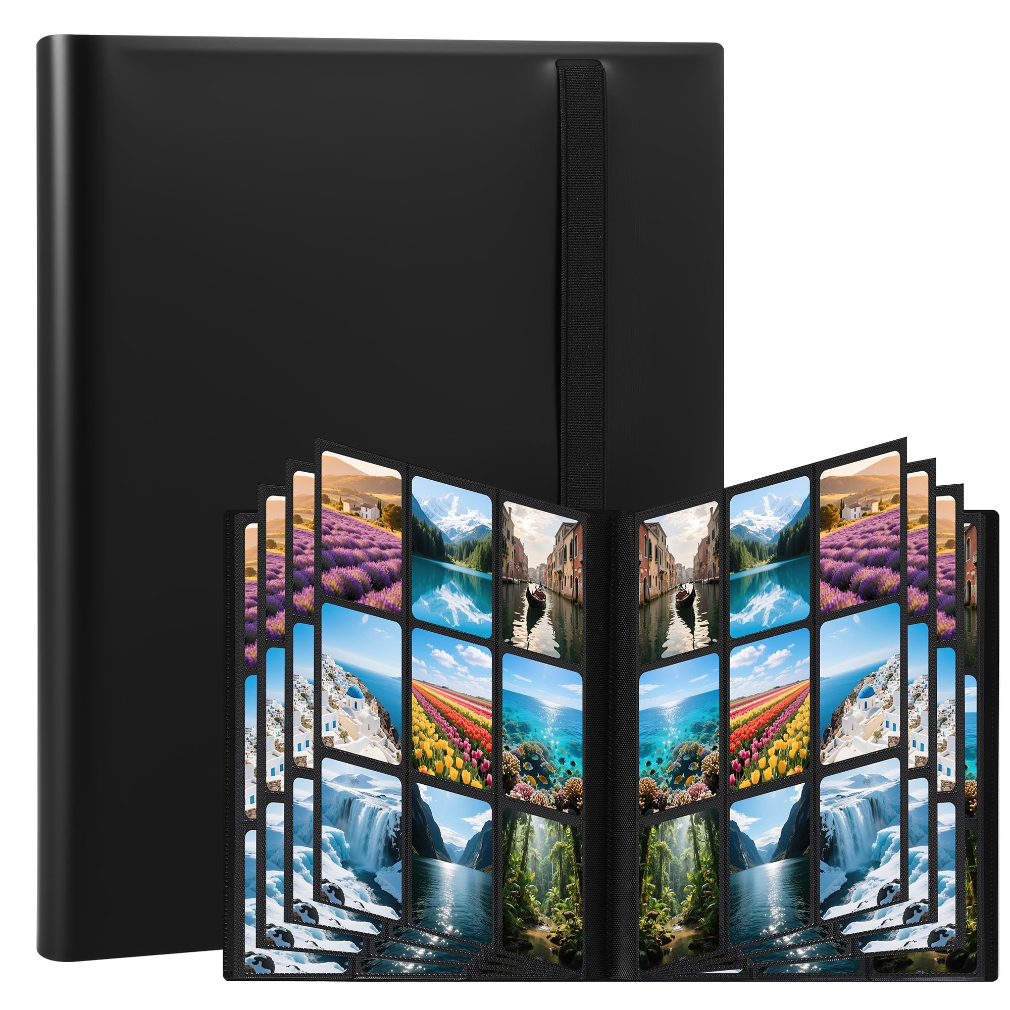 Raccoglitore Carte da Collezione di Giochi, Album Carte Collezionabili, Album Trasparente Impermeabile, per Pokémon, Yu-Gi-Oh, Mtg, Carte da Sport (360 Pockets)