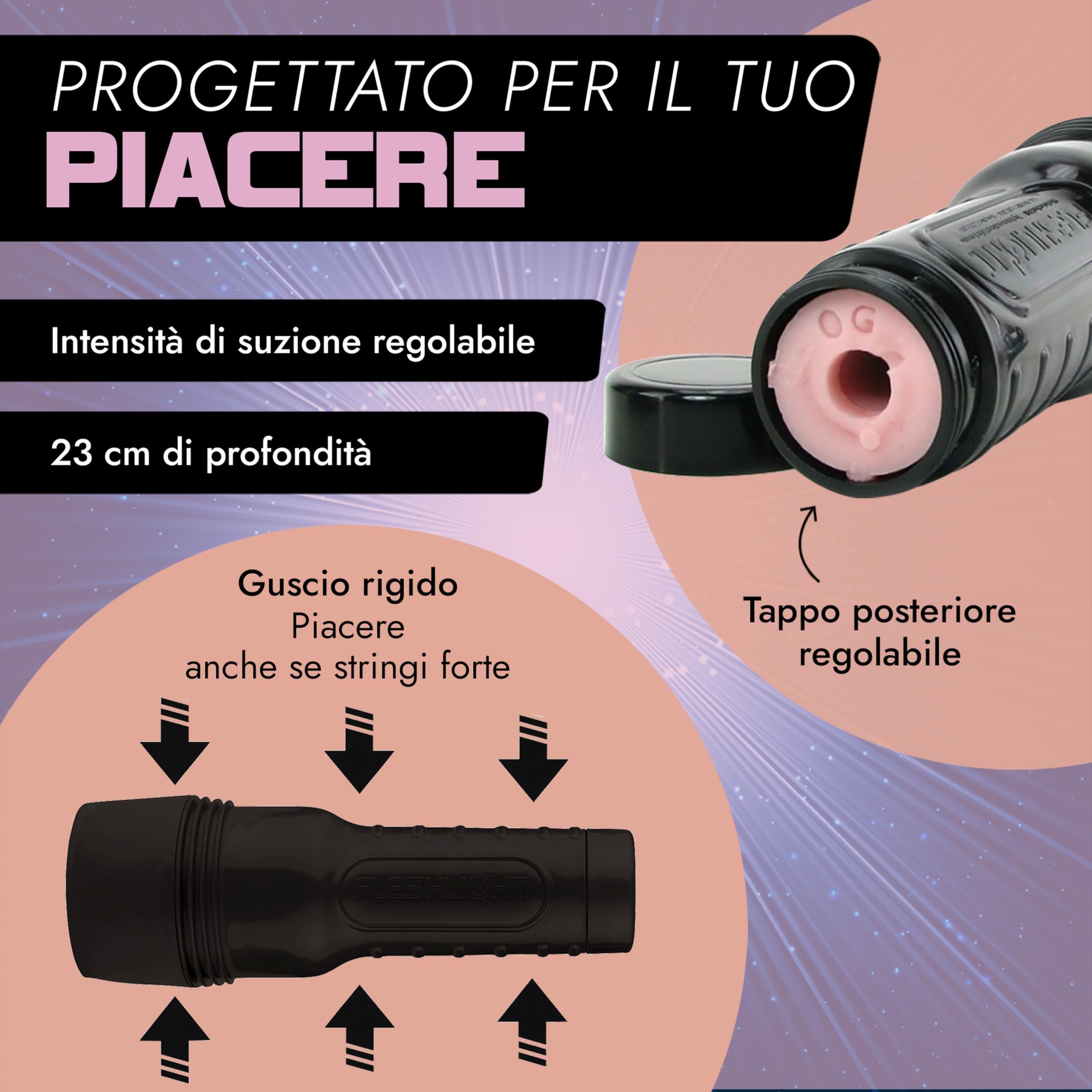 Fleshlight Pink Lady Stamina Training Unit - SuperSkin masturbatore, giocattolo del sesso estremamente realistico