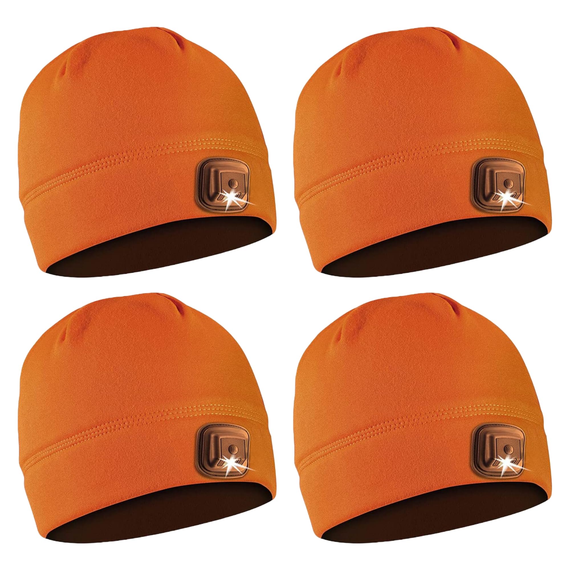 POWERCAP LED Hat Light 150 Lumens Rechargeable Fleece Beanie with Bright Built-in Headlamp Waterproof LED Warm One Size Cap