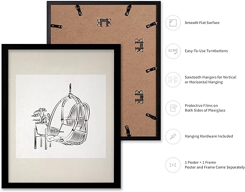 Miniatura 51 de Poster Master Póster de peonías – Estampado de flores retro – Ilustración floral – Ilustración en blanco y negro – Diseño de línea y abstracto –