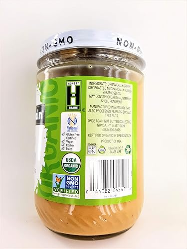 Miniatura 4 de Once Again Tahini de sésamo natural sin sal sin azúcar tarro de 16 onzas el embalaje puede variar