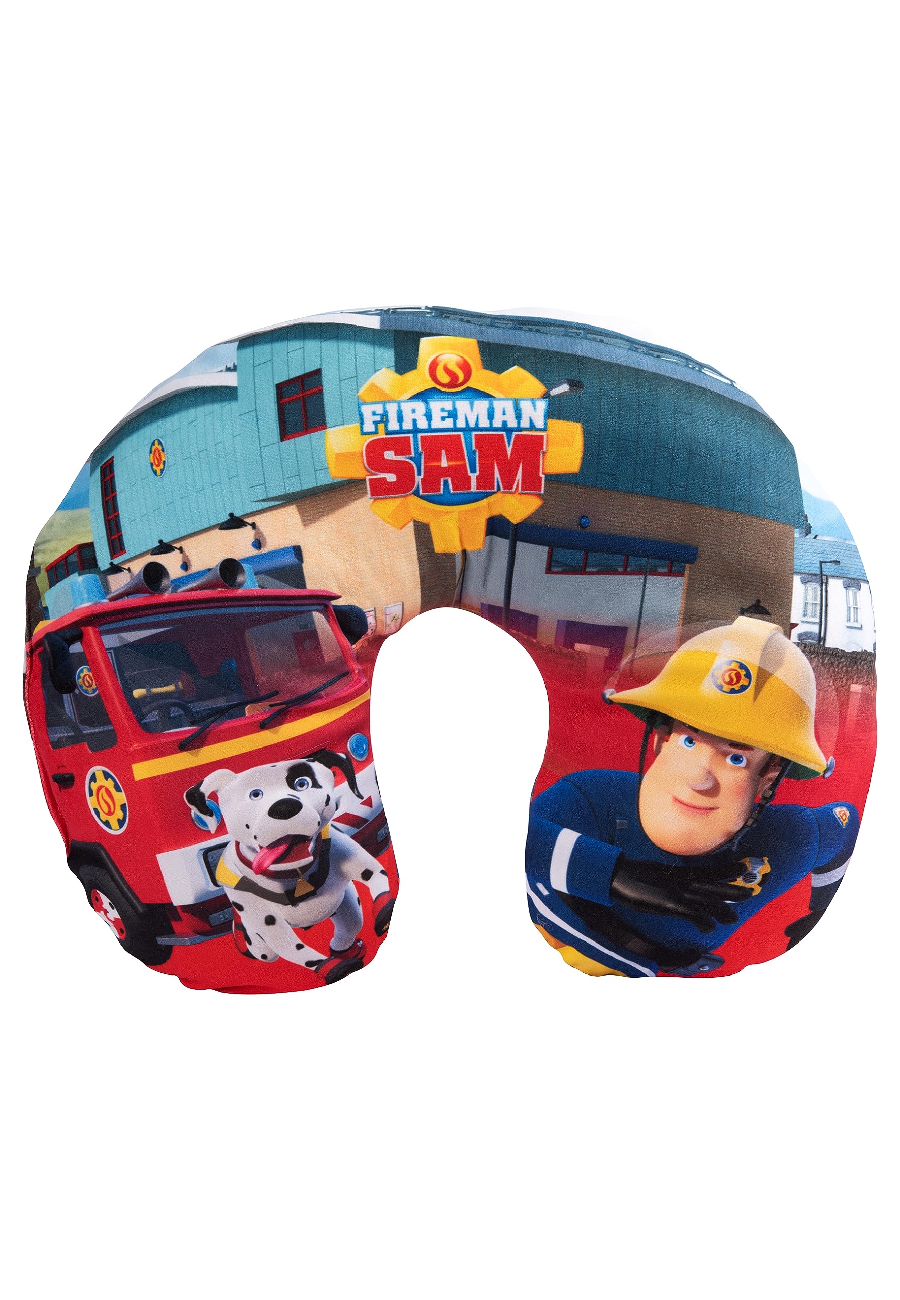 United Labels Fireman Sam Travel Pillow – Fire Brigade Plush Pillow 30 x 35 cm
