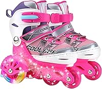 Vista 13 de Sowume Patines en línea ajustables para niñas y mujeres, todas las 8 ruedas de los patines de niña brillan, iluminación segura y divertida
