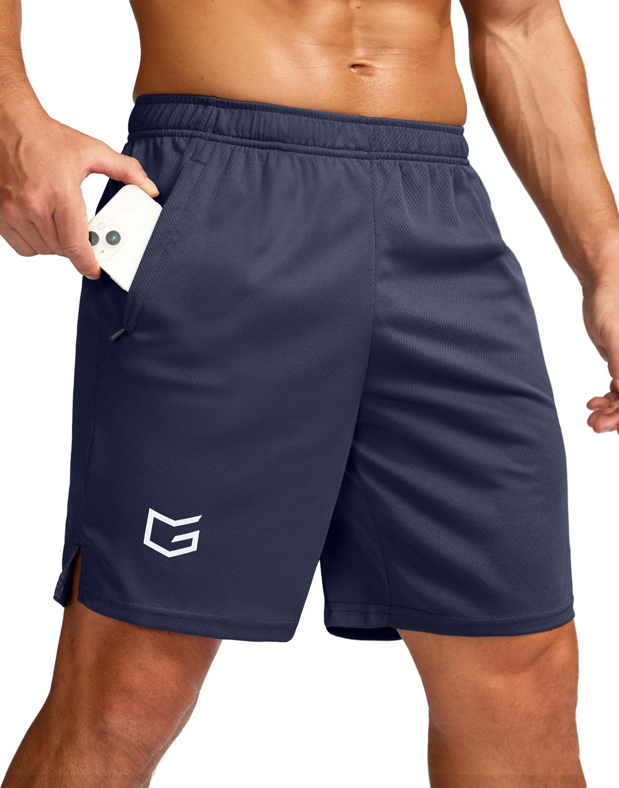 G Gradual Mens 5 7 9 Workout Running Shorts Quick Dry Lightweight Gym Shorts with Zip Pockets
