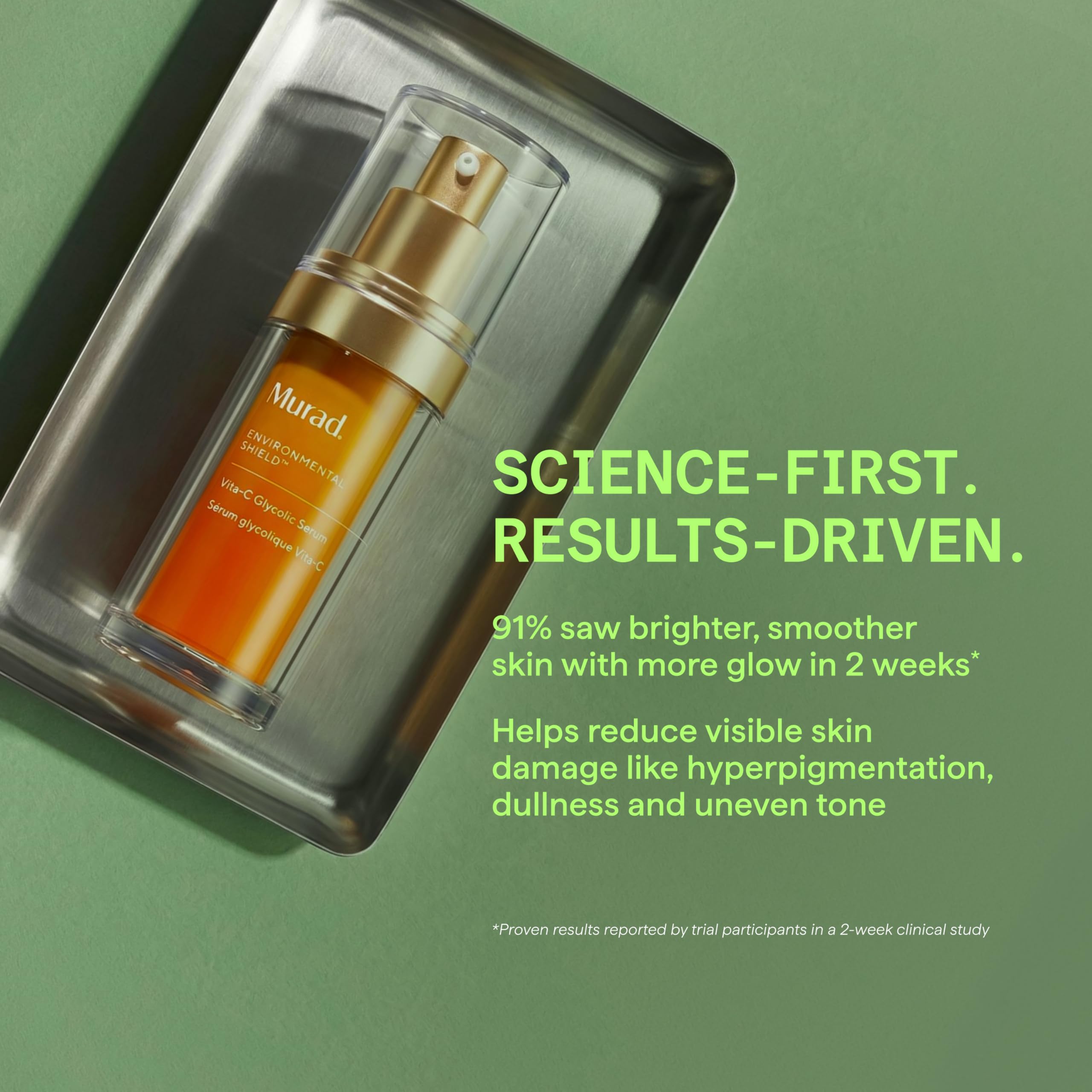 Murad Environmental Shield Vita-C Glycolic Serum - Reduziert mit Vitamin C und Glykolsäure schnell das Erscheinungsbild von Verfärbungen und kreiert einen gleichmäßigen Hautton mit Glow - 30ml