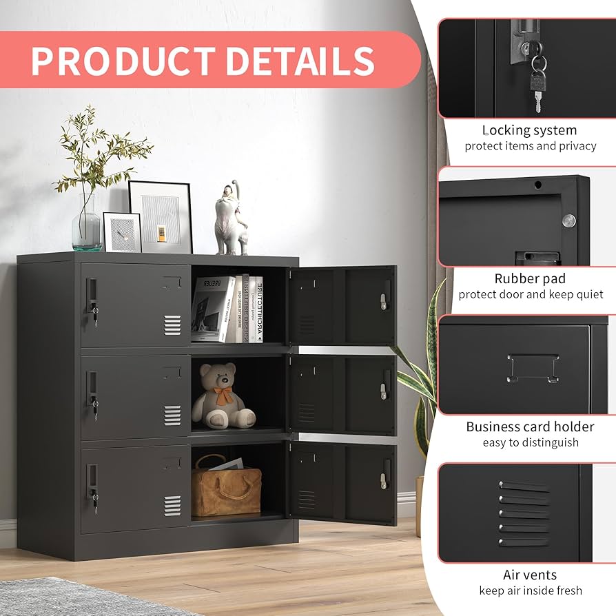 Amazon.com: IKIMI Metal Lockers for Employees, Office