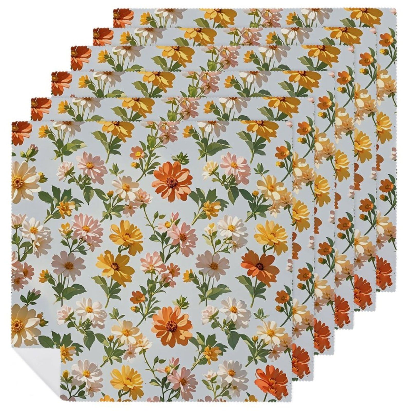 Serviettes de table lavables en tissu durable lot de 6 textile doux de qualité supérieure