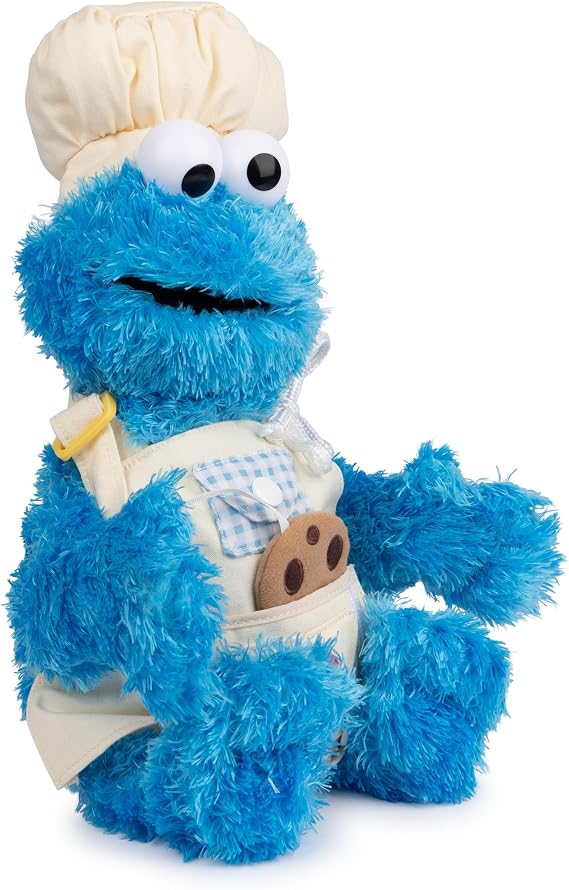 GUND Sesame Street Official Cookie Monster Teach Me Plush, Premium Plush Toy for Ages 1 & Up, Blue, 15