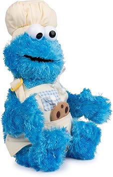 GUND Sesame Street Official Cookie Monster Teach Me Plush, Premium Plush Toy for Ages 1 & Up, Blue, 15