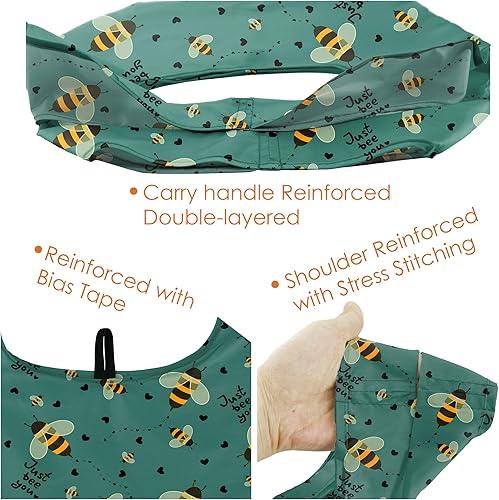 Vista 159 de BeeGreen Bolsas para comestibles, lavables a máquina, paquete de 12 bolsas extragrandes reutilizables, resistentes, plegables con banda Moss Marrs