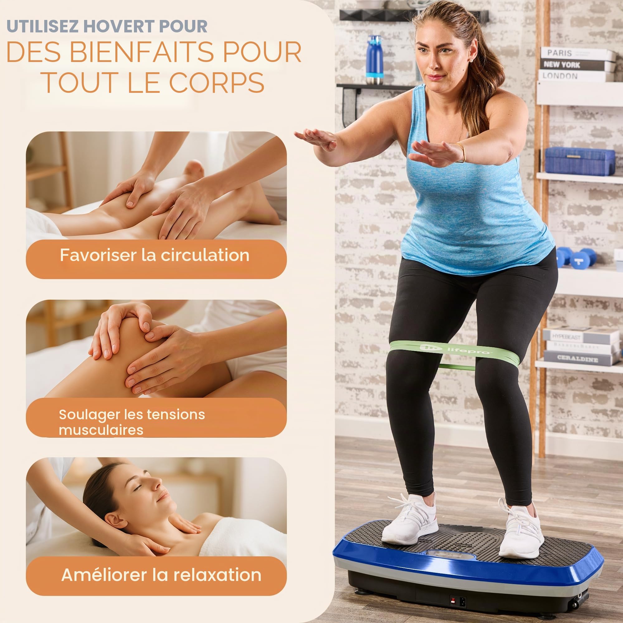 LifePro Hovert 3D - Plateforme Vibrante Oscillante, 99 Vitesses