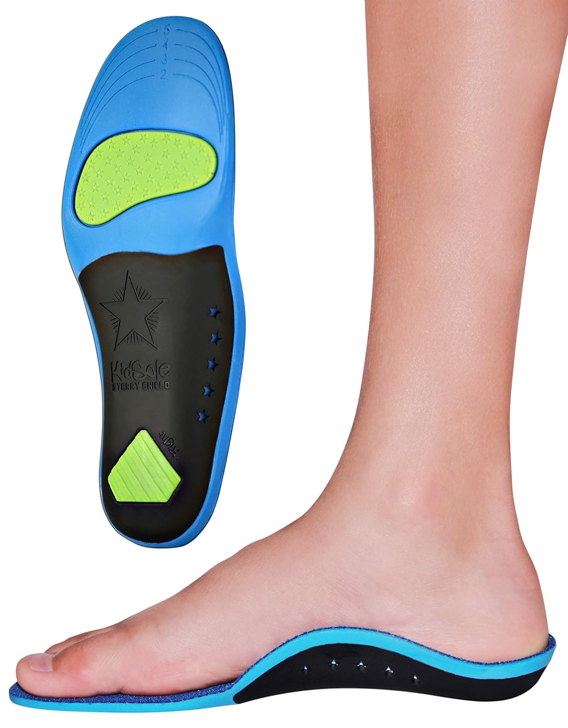 Childrens Memory Foam Starry Shield Arch Support Insole for Comfort Cushion Arch Support by KidSole 24 CM Kids
