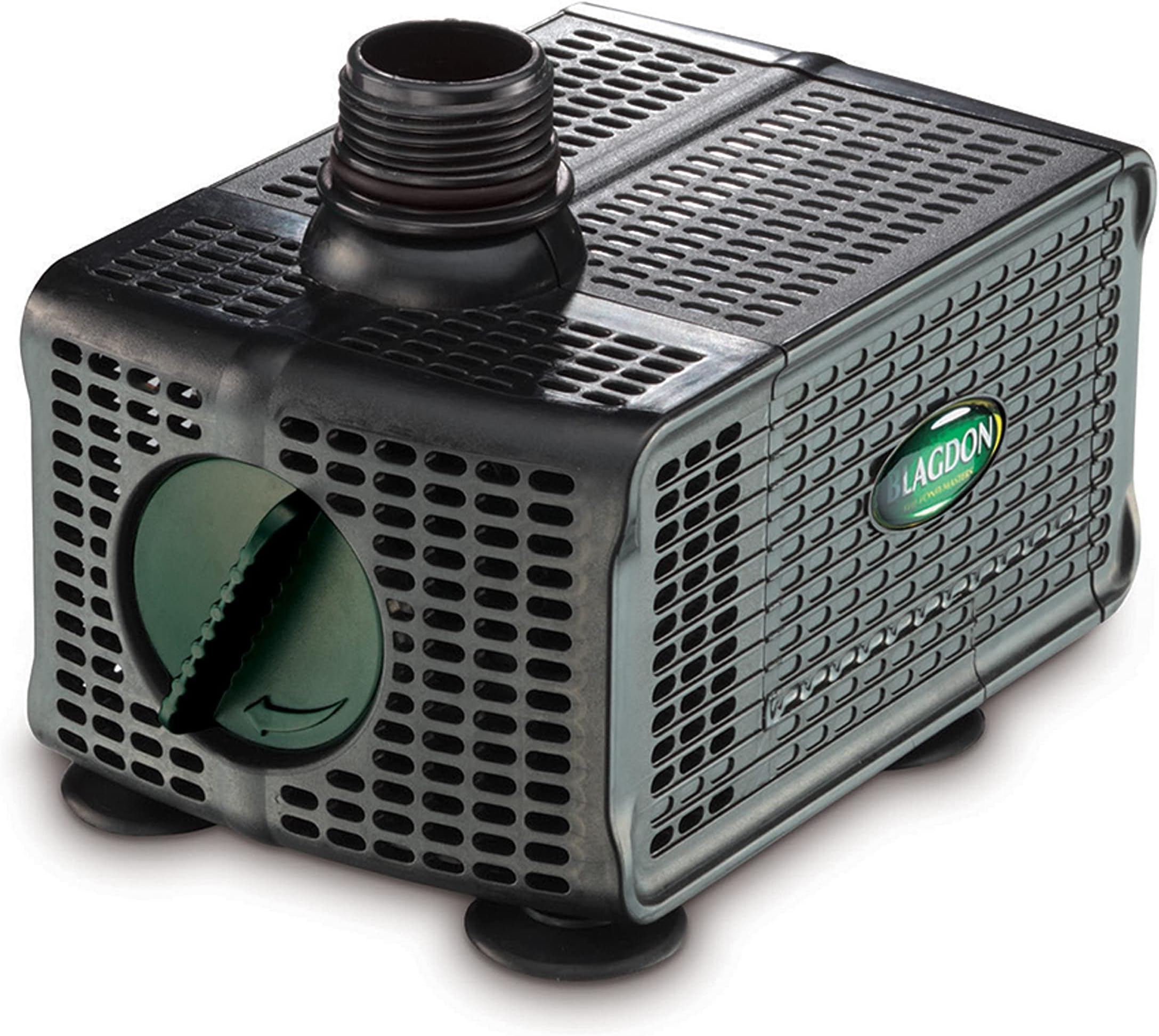 Blagdon Water Feature Pump with Auto Shut Off Sensor Prevents Burnout, Adjustable Flow Control, Reduced Cleaning, 3 Hose Fitting Adaptors, Pumps up to 650 Litres/Hour, Max Pumping Height 1.1m