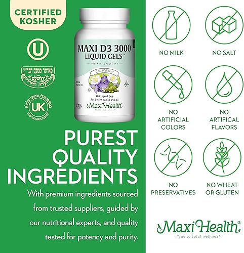Miniatura 4 de Maxi Health D3 3000 (180 geles líquidos, geles líquidos)