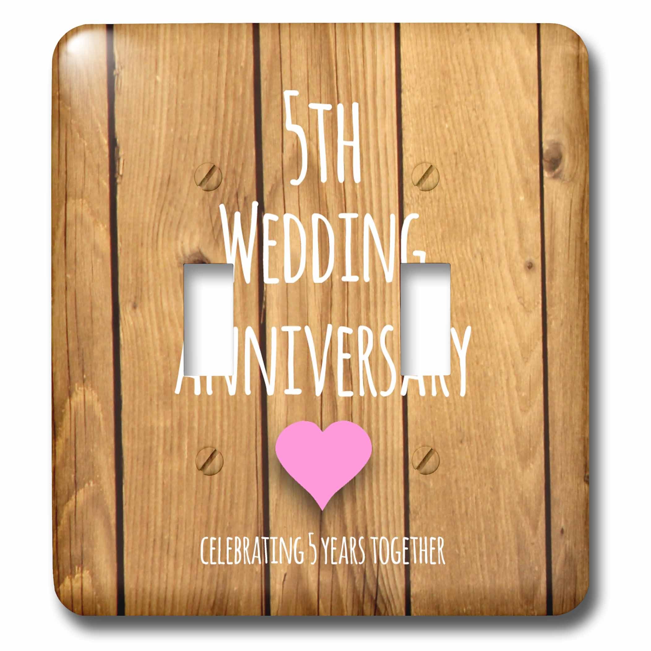 Interrupteur double bois 5ème anniversaire de mariage pour décoration salon