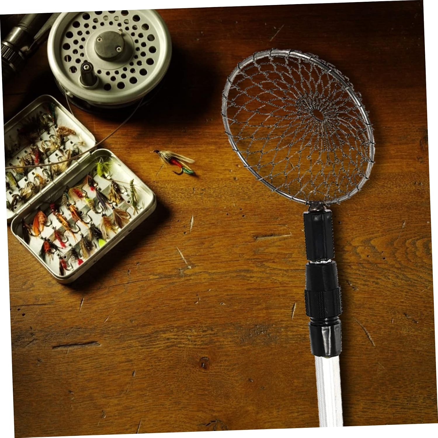 1pc Steel Wire Ice Fishing Scoop Extendable Handle Winter Fishing Strainer for Quick Debris Removal from Ice Compact and Portable Accessory