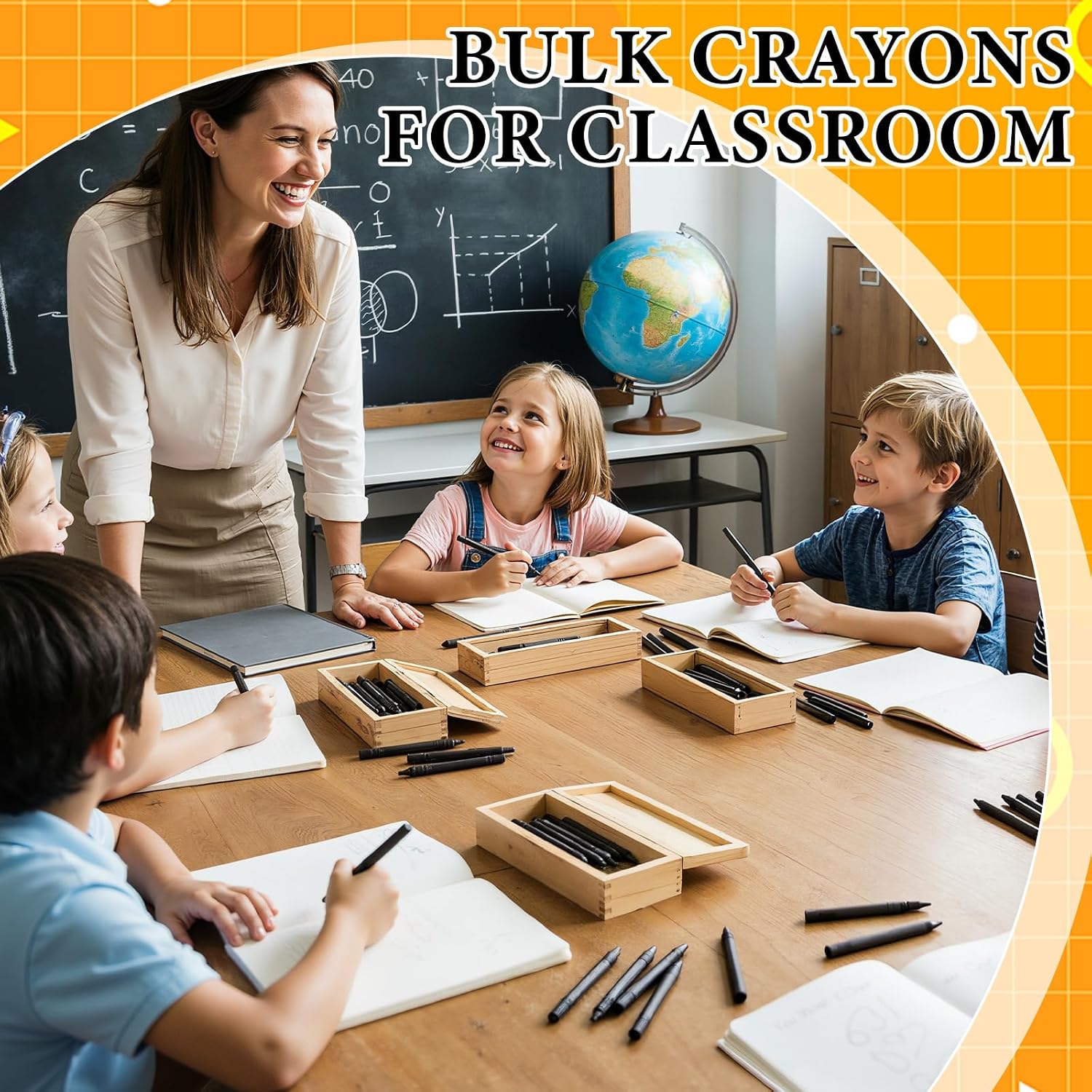 200 Pcs Single Color Crayons Bulk Black Single Color Crayon Refill Coloring Party Favors for Kids Teacher Painting Classrooms Groups Party Art Gifts Supplies