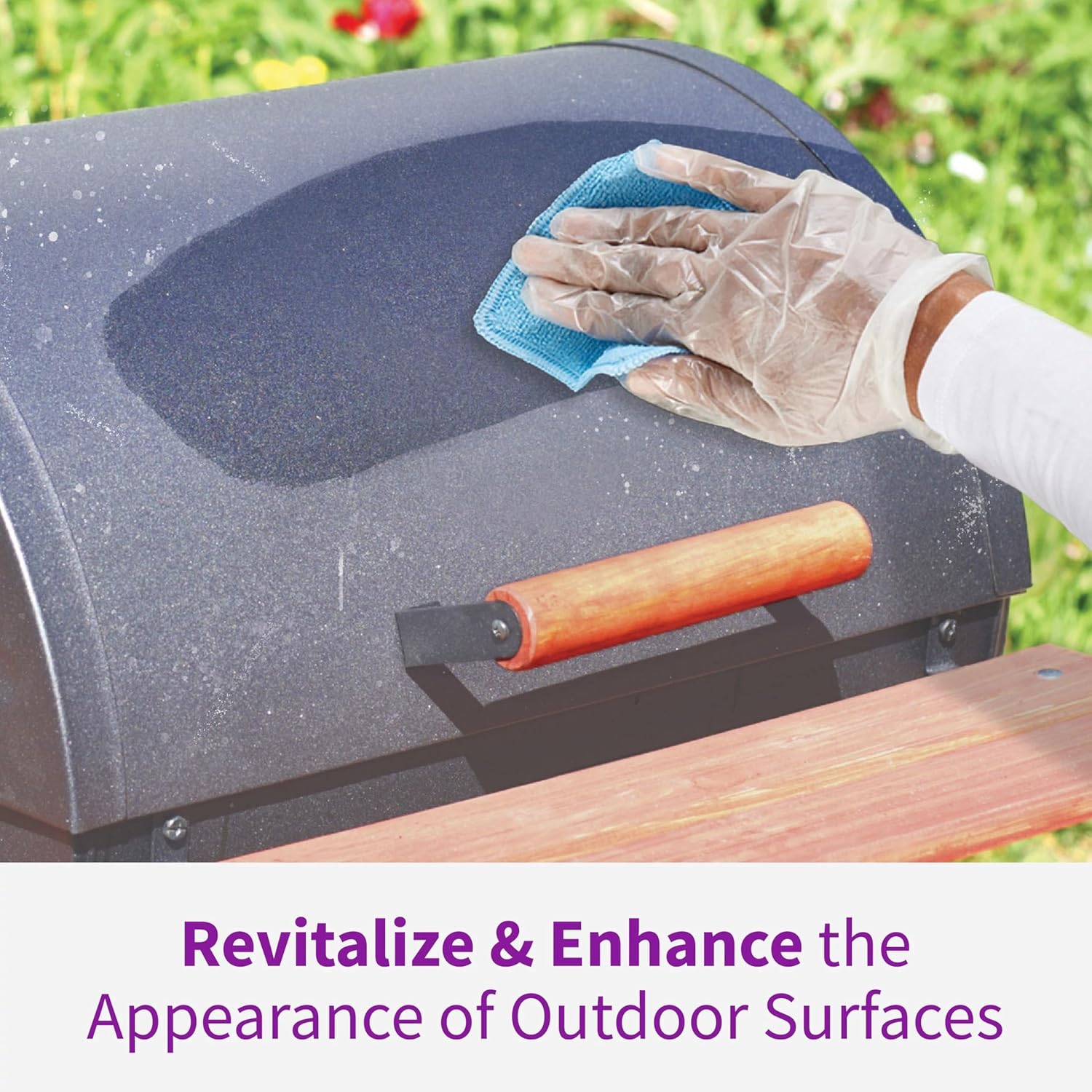 Rejuvenate Outdoor Restorer Wipes, 5 Count, Individually-Wrapped Pre-Saturated Microfiber Wipes Restore Faded and Weathered Surfaces Such As Patio Furniture, Shutters, Siding, And More, 12 Pack