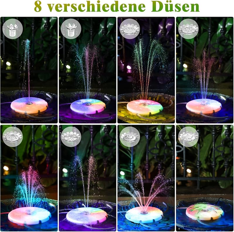 AMZtime USB LED szökőkút távirányítóval, RGB világítás, kerti és beltéri használatra