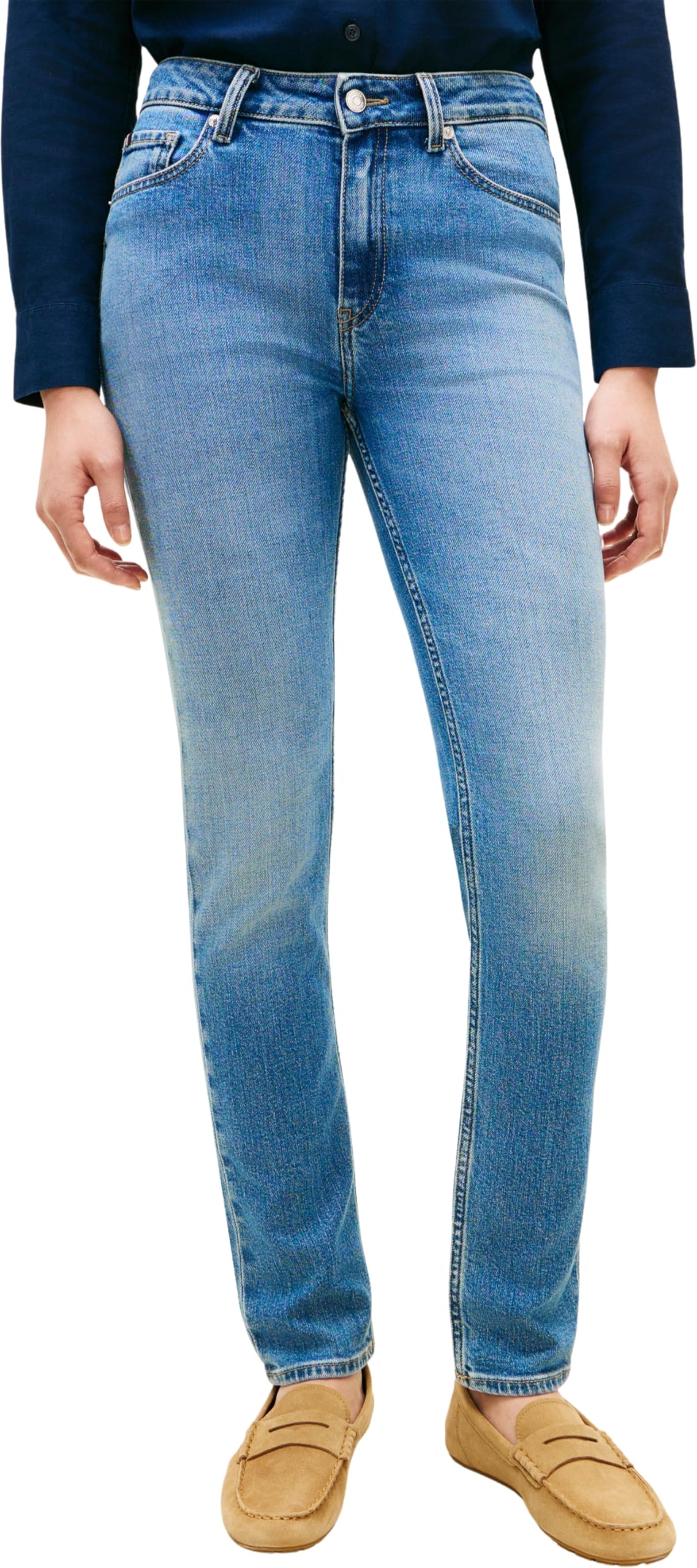 Tommy Hilfiger Women's DNM Finn Slim Rw WW0WW48568, Denim, 30W / 32L