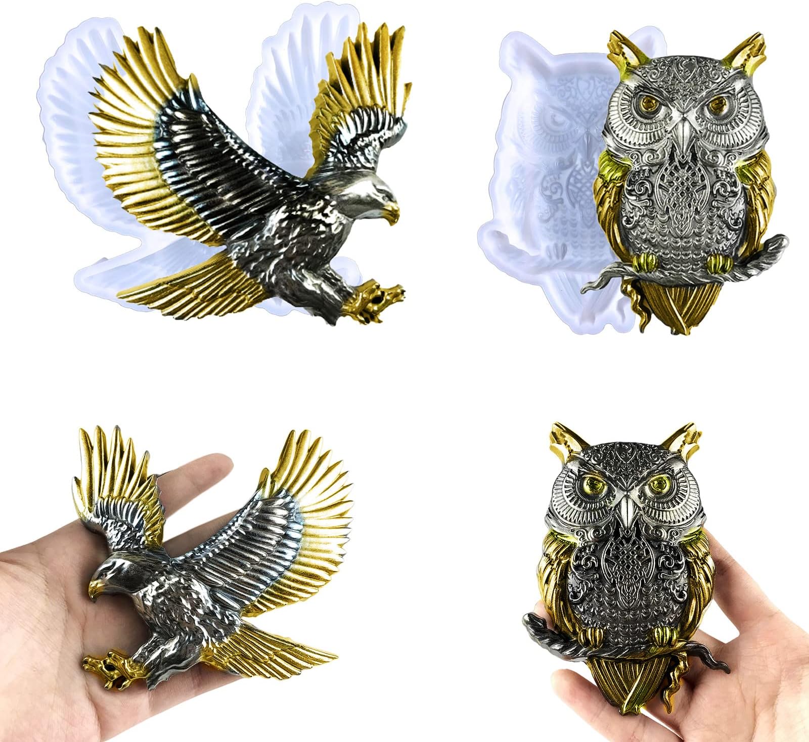 Owl Silicone Resin Molds,Animals Silicone Mold for Epoxy