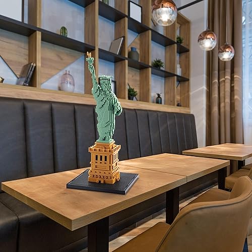 Miniatura 6 de DOLBLOCK Arquitectura y colección Micro bloques de construcción para adultos, estatua de la Libertad, un famoso modelo de monumento de Nueva York,