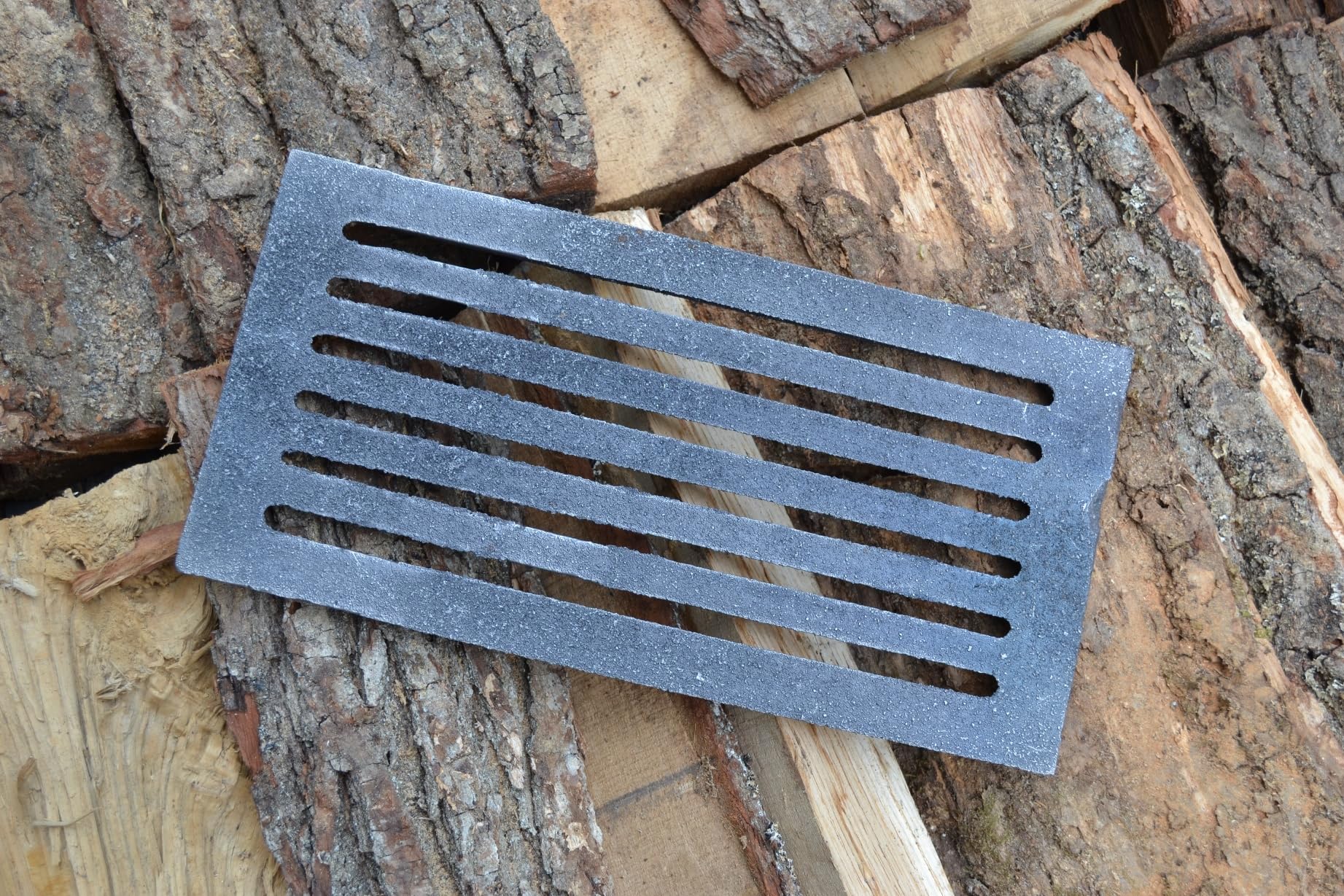 SEZAM Parrilla de hierro fundido para horno, 30 x 15 cm, diferentes diámetros, apta para estufa de chimenea, rejilla para horno, rejilla para el carbón
