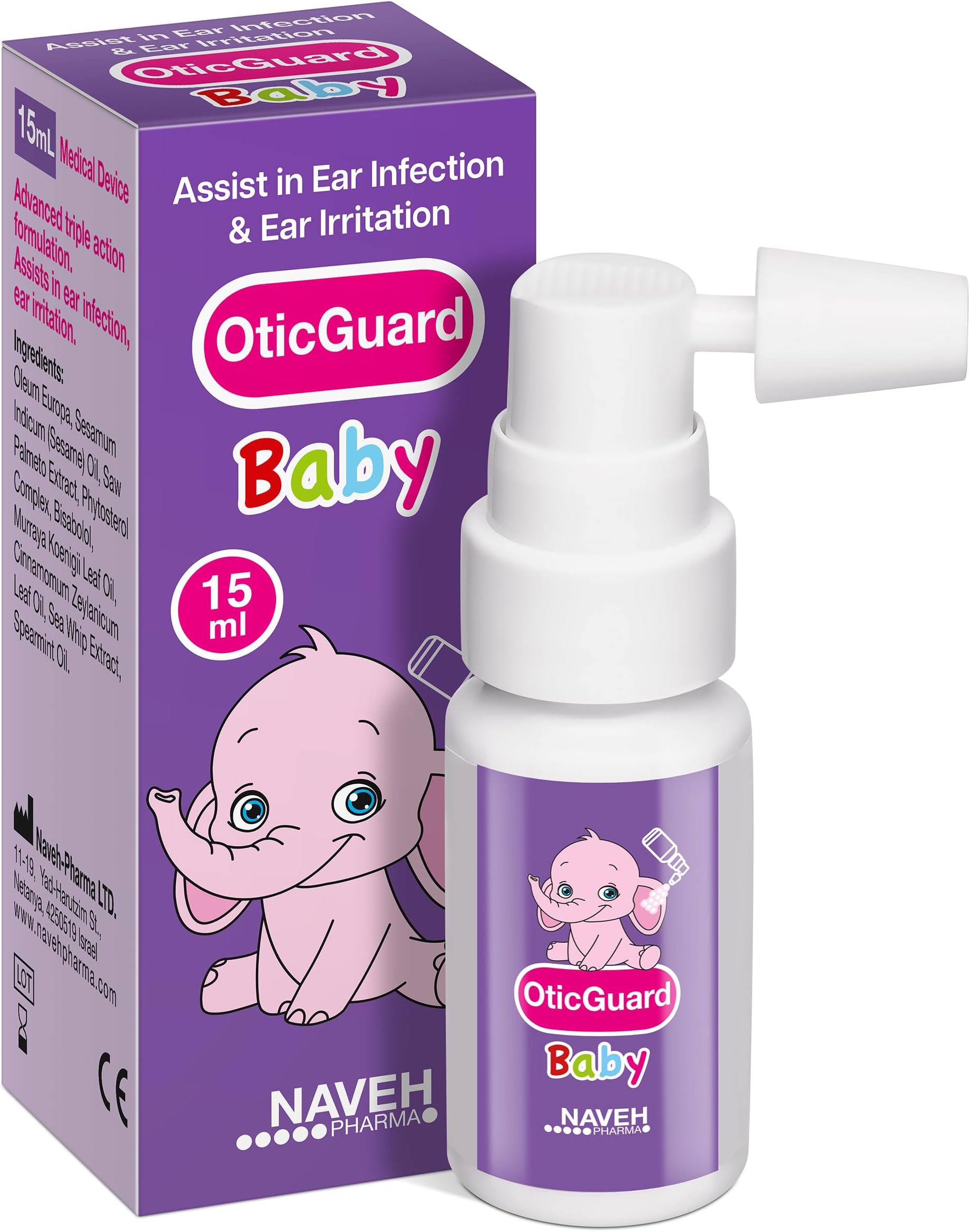 Otic Guard Baby Ear Drops – Natural Ear Oil for Ear Wax Removal & Infection Relief – Gentle Ear Cleaner for Babies, Toddlers & Kids – Soothes Itchy Ears & Swimmer’s Ear