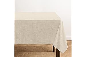 Elrene Monterey 60" x 102" Rectangular Vinyl Tablecloth in Ivory