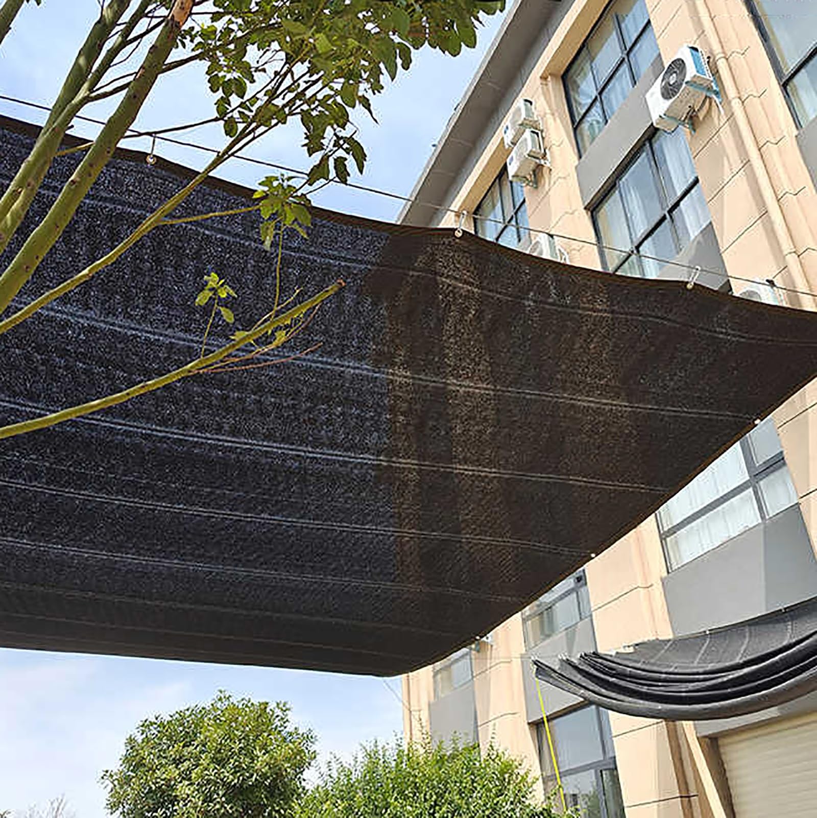Tenda parasole retrattile da 4 x 4 m, con kit di montaggio, protezione dai raggi UV, per gazebo Pera Patio Backyard – & Slish Outdoor Solut