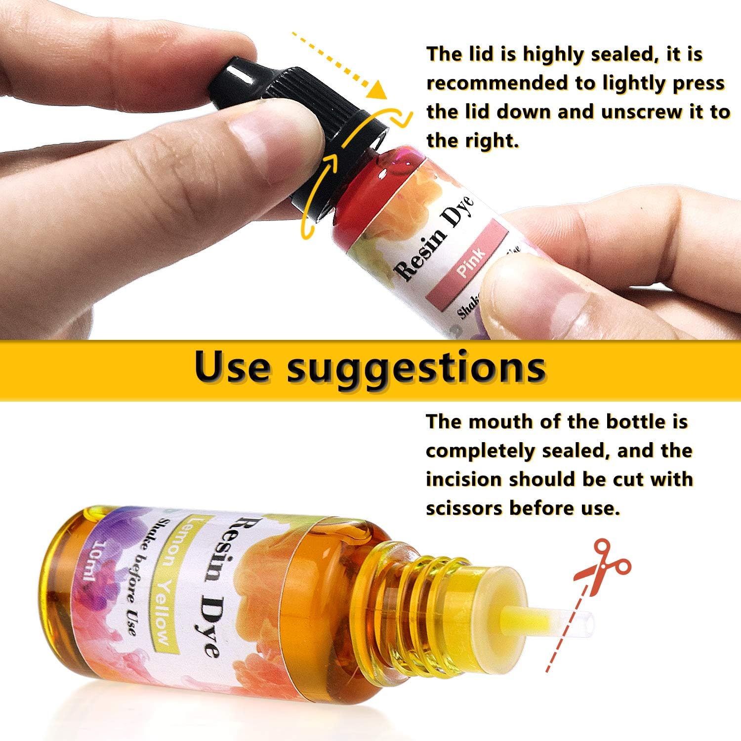 Alcohol Ink Set - 24 Bottles Epoxy Resin Dye,Epoxy UV Resin Pigment,Liquid Epoxy Resin Color Pigment for Resin Jewelry DIY Crafts Art Making-0.35 oz/10ml Each(20 Color +4 Bottles White)
