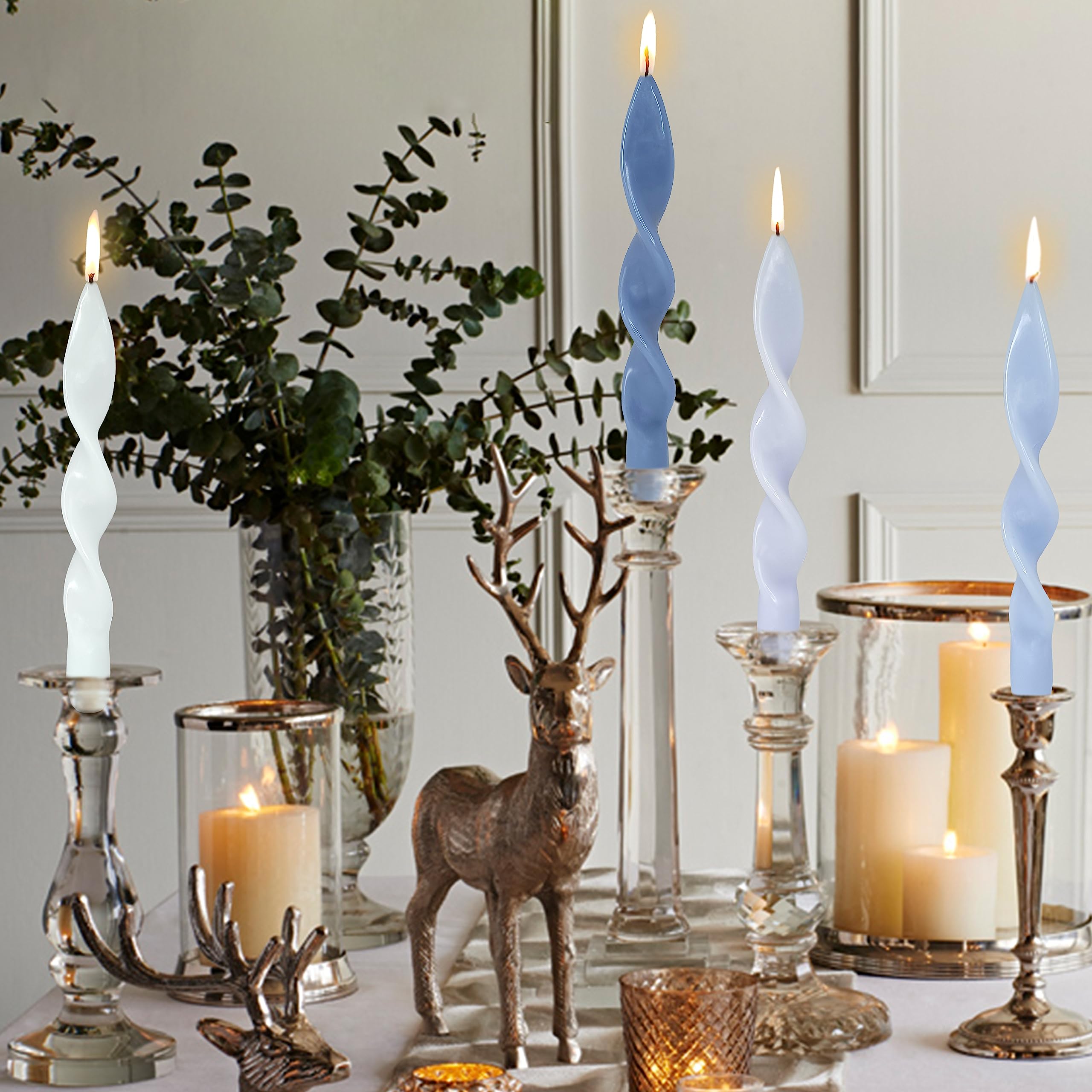 8.8 インチ スパイラルキャンドル テーパーキャンドル 無香料 ろうそく