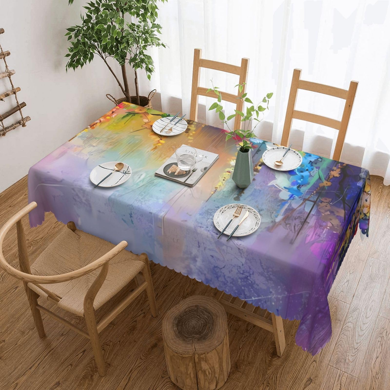 Nappe réutilisable et imperméable violette contre taches et plis