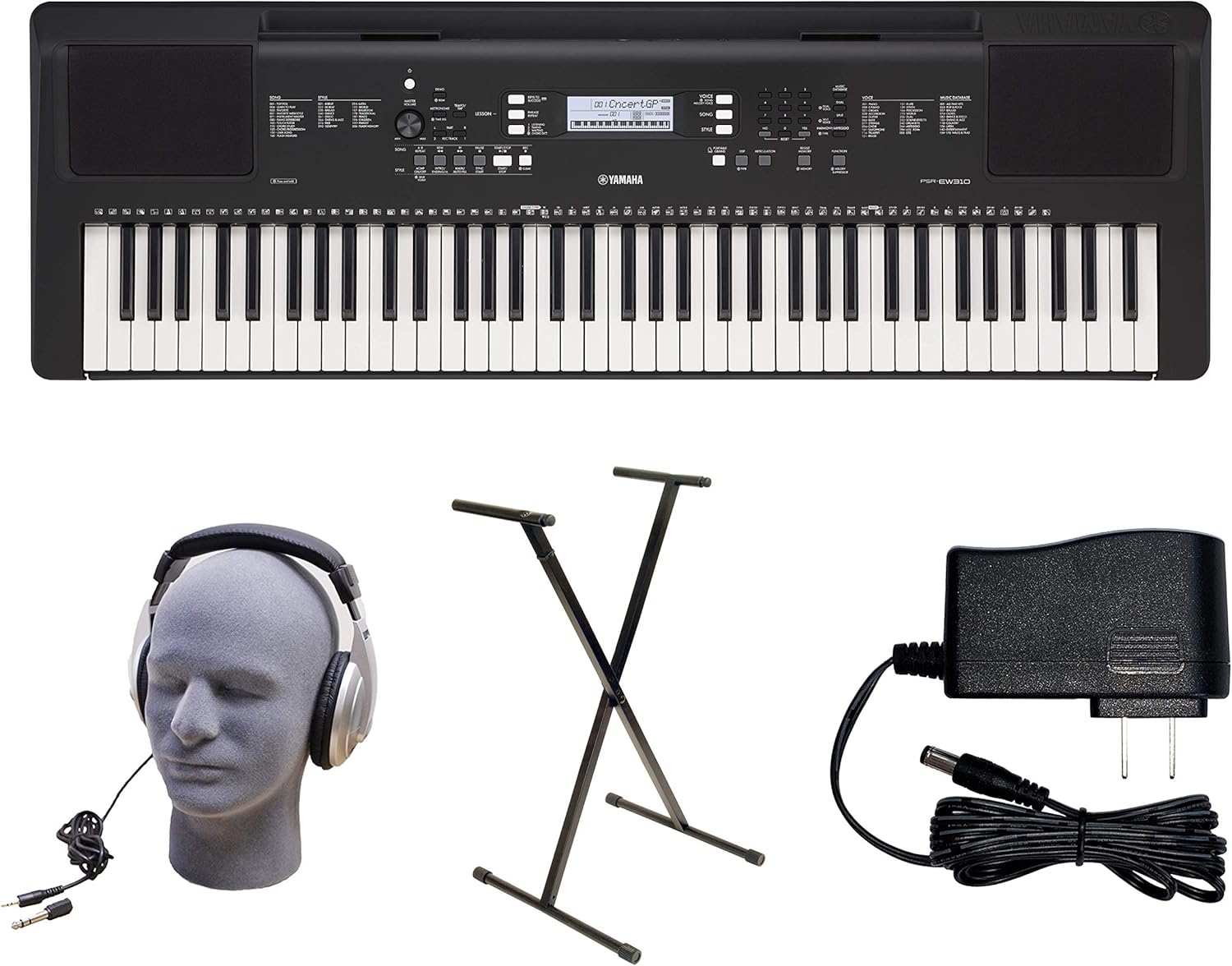 Yamaha PSREW310 PKY 76Key Premium Keyboard Pack with Power Supply