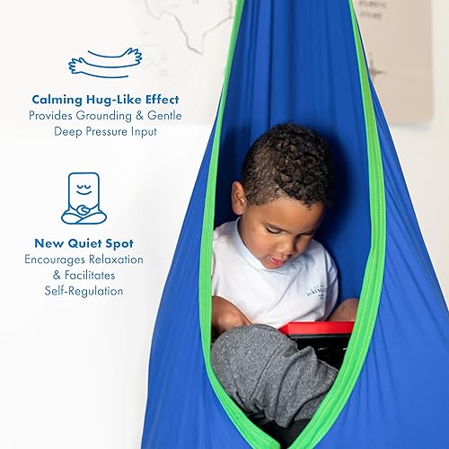 Miniatura 10 de Silla colgante para niños, incluye accesorios, ideal como columpio sensorial o columpio de terapia