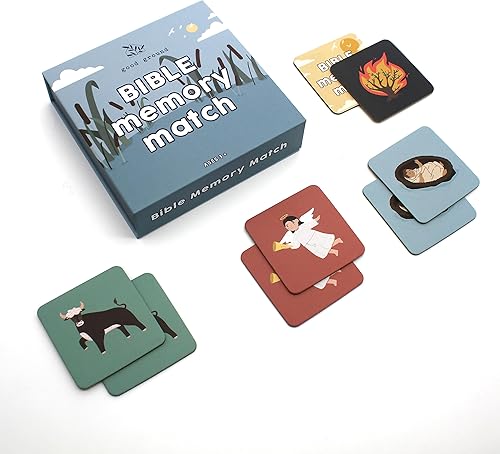 Miniatura 7 de Good Ground Juego de recuerdos a juego para niños pequeños  Regalos divertidos y rápidos para niños y niñas de 3 a 7 años  Juego de cartas bíblico