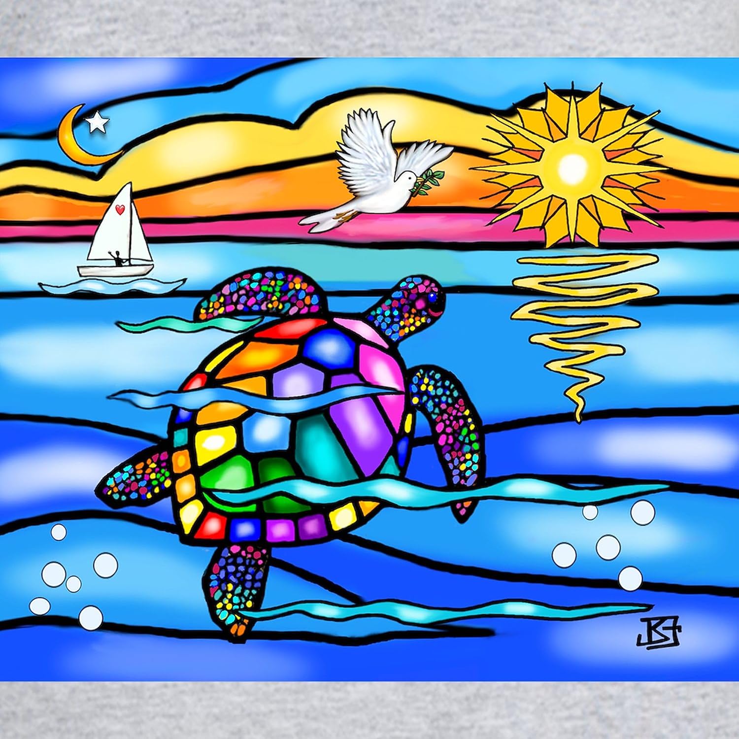 CafePress Sea Turtle #8 Women's Nightshirt, Soft Long Pajama Shirt, Cotton PJs/Pyjamas