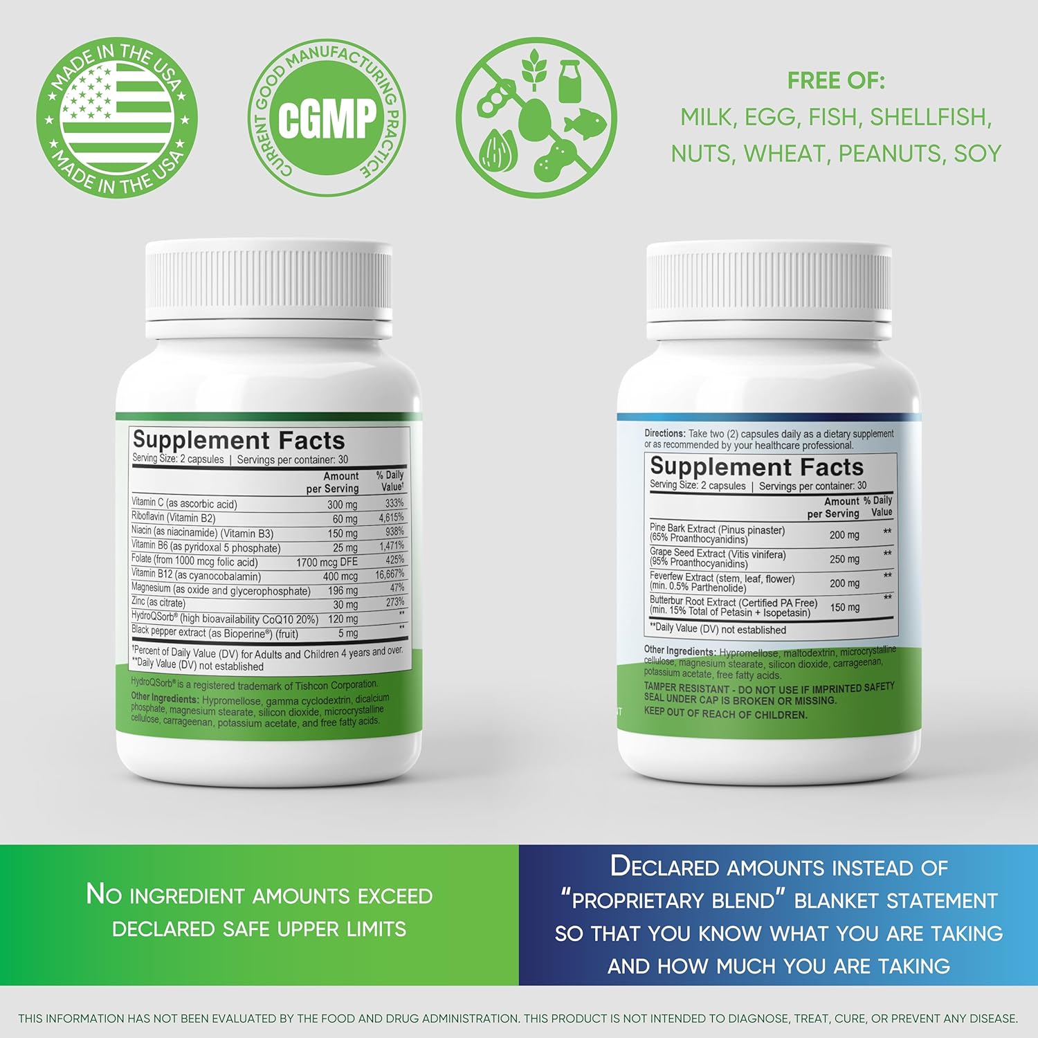 MigReForm, MigRePair 2 Bottles Bundle of 120 Capsules | Doctor Formulated Migraine Relief Supplements | Migraine Supplement for Women & Men | Migraine Headache Support