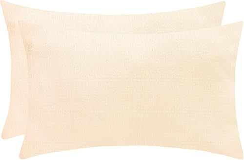 The White Petals Fundas de almohada rectangulares grises para sofá, sofá y cama (12 x 18 pulgadas, paquete de 2)