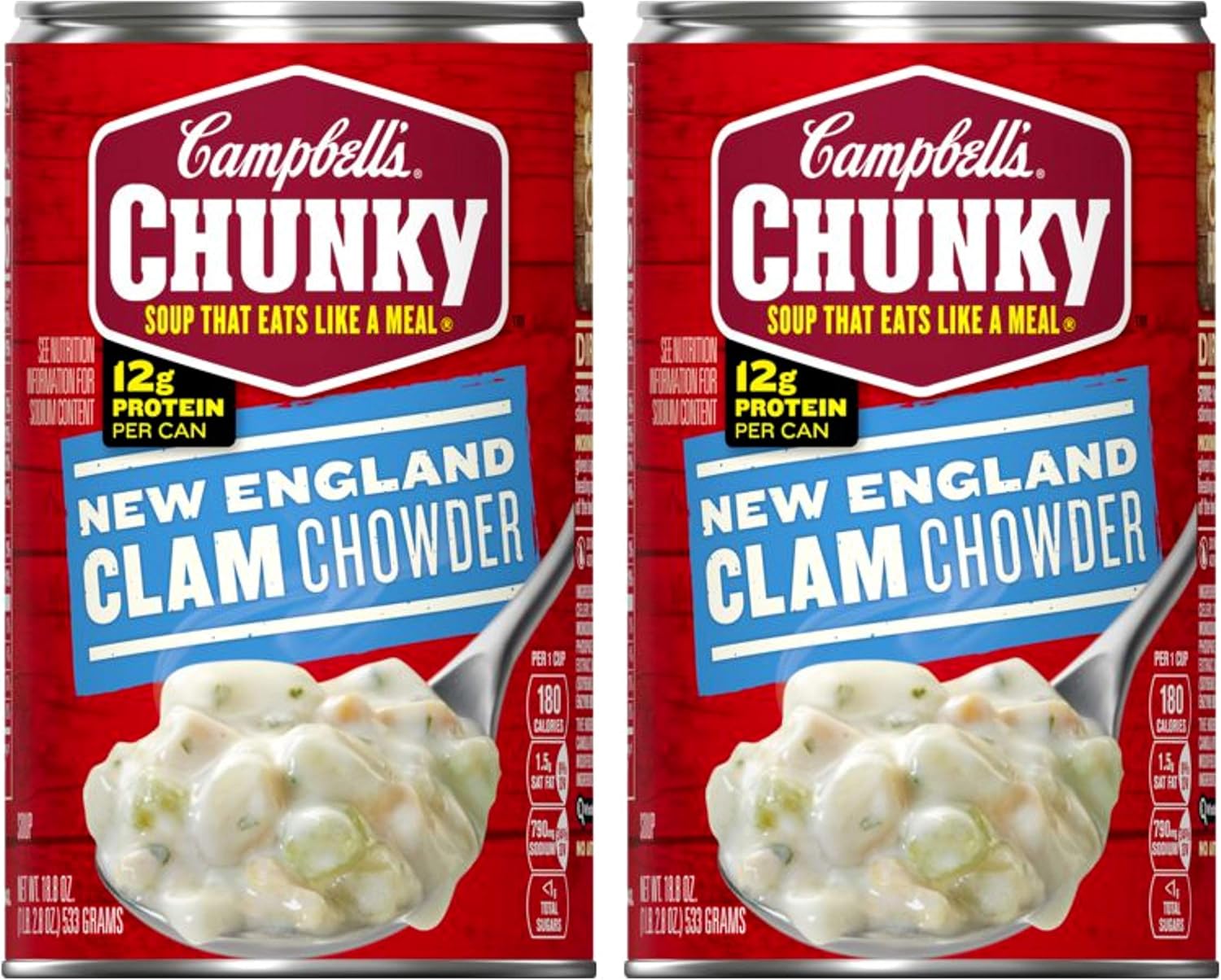 Campbell's Chunky New England Clam Chowder 12g Protein