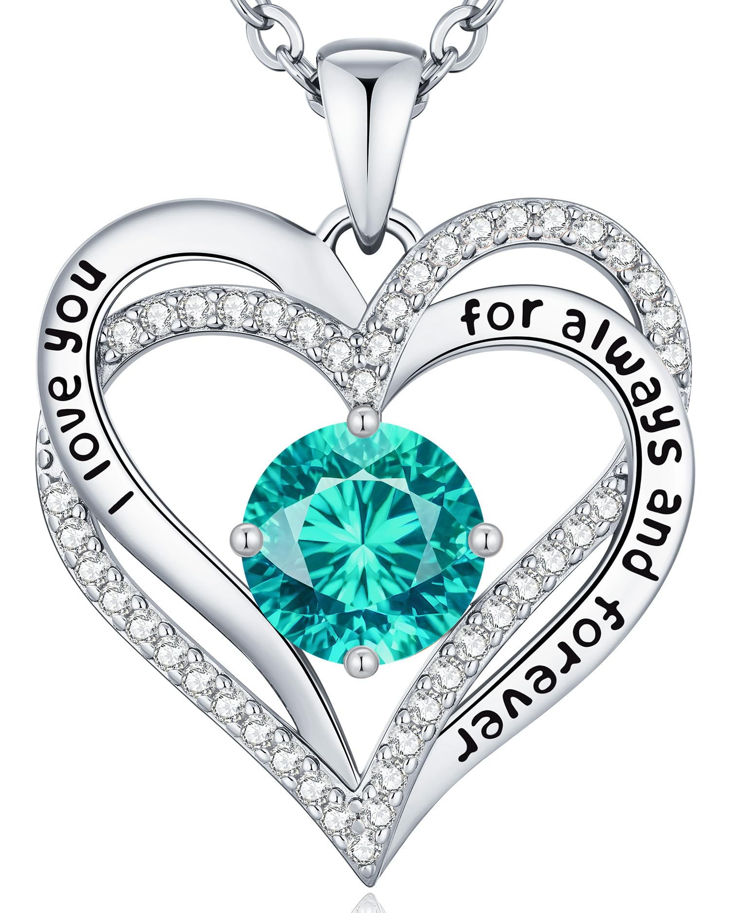 CDE Kette Damen Herz Anhänger Halskette für Frauen Schmuck Geburtstags Geschenk für Sie Freundin Weihnachten Valentinstag Muttertags Geschenk Hochzeit Jubiläum