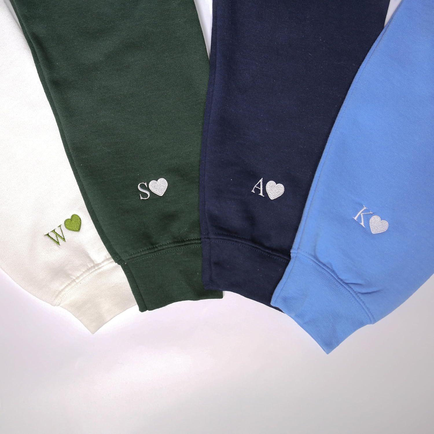 NAZENTI Custom Couples Embroidered Zip Hoodies, Personalized Matching Outfits for Couples, Custom Gifts for Valentines Day - Image 6