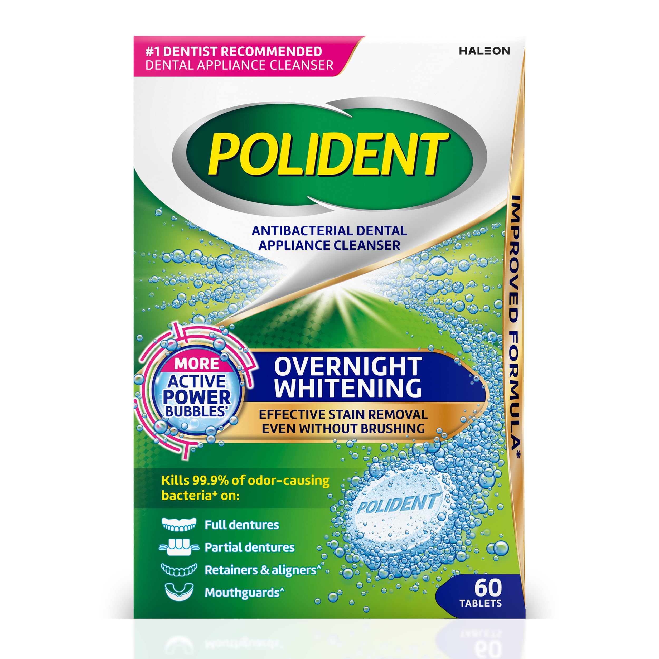 Polident Dental Appliance Cleanser - Antibacterial Tablets -1 Polident Dental Appliance Cleanser - Antibacterial Tablets -1