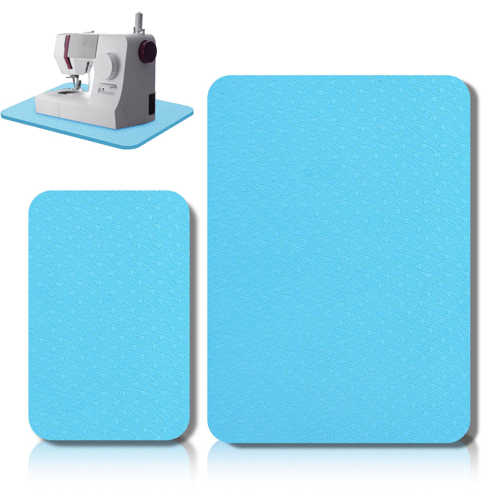 Sewing Machine Mat Pedal, 15" X 20" and 9" X 14", Sky Blue