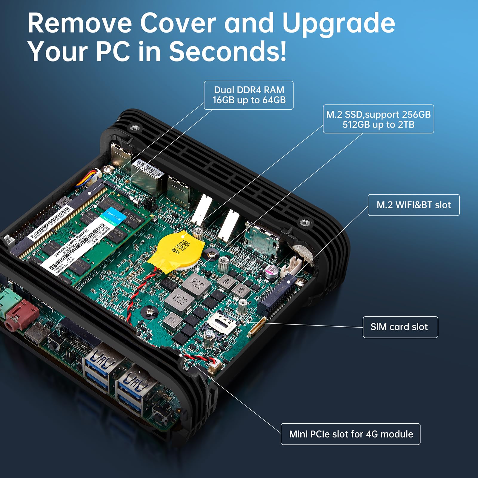 Amazon.co.jp: VNOPN Mini PC 11th Intel Core i5-1145G7、ミニ